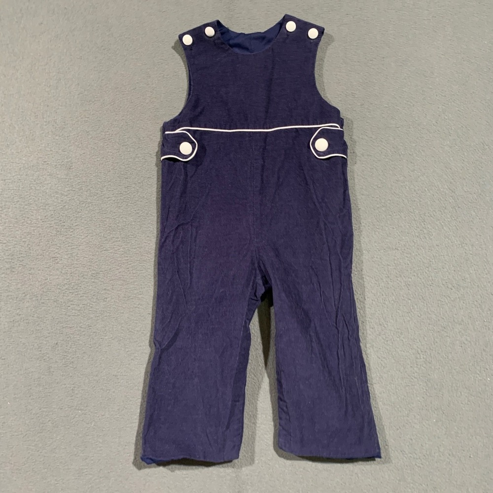 Marco‎ & Lizzy Boys Navy Blue Cord Longall With Tabs Jon Jon Cotton Size 18M